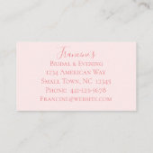 Carte de visite de bouquet Peony à l'aquarelle dor (Dos)