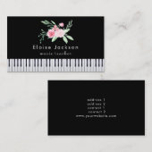 carte de visite de bouquet pianiste (Devant / Derrière)