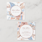 Carte de visite de bouquet tropical Boho (Devant / Derrière)