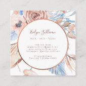 Carte de visite de bouquet tropical Boho (Dos)