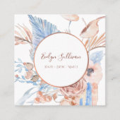 Carte de visite de bouquet tropical Boho (Devant)