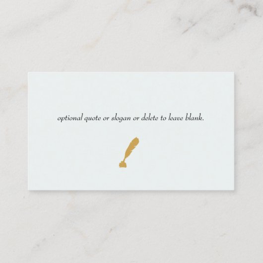 Carte de visite de bouteille d'encre (Dos)