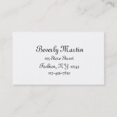 Carte de visite de boutique (Dos)