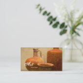 Carte de visite de boutique d'antiquités (Debout devant)