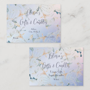Carte de visite de boutique de cadeaux et bougies