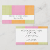 Carte de visite de boutique de créatrice d'aquarel (Devant / Derrière)