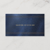 Carte de visite de boutique de denim de monogramme (Dos)