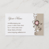 Carte de visite de boutique de fleuriste (Dos)