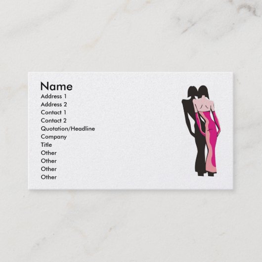 Carte de visite de boutique de mode (Devant)