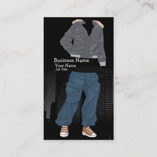 Carte de visite de boutique de mode (Devant)