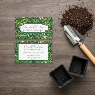 Carte de visite de boutique de plantes de jungle