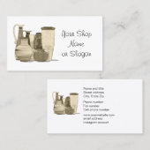 Carte de visite de boutique de poterie Sepia (Devant / Derrière)