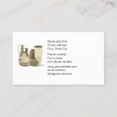 Carte de visite de boutique de poterie Sepia (Dos)