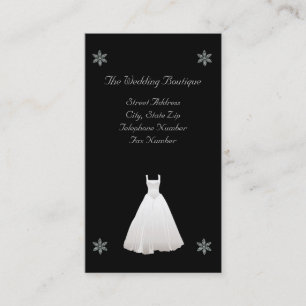 Carte de visite de boutique de robe de mariage