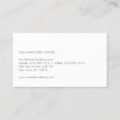 Carte de visite de BOUTIQUE LUXUEUSE BLANC MODERNE (Dos)