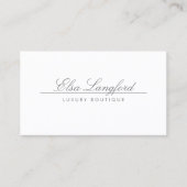 Carte de visite de BOUTIQUE LUXUEUSE BLANC MODERNE (Devant)