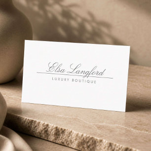 Carte de visite de BOUTIQUE LUXUEUSE BLANC MODERNE