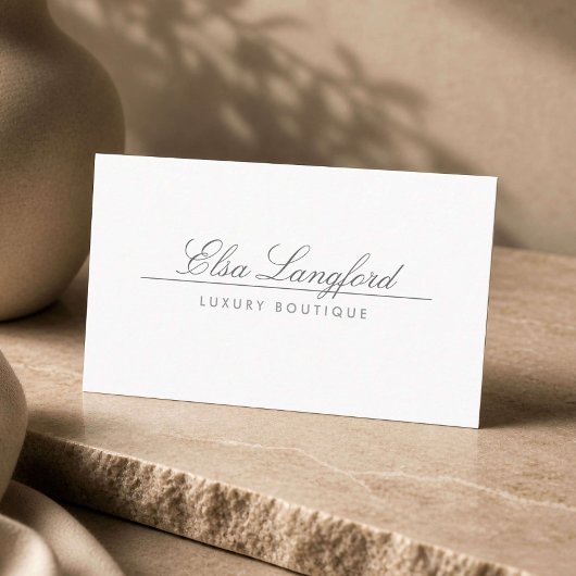 Carte de visite de BOUTIQUE LUXUEUSE BLANC MODERNE