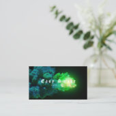 Carte de visite de boutique Vape Fumée verte (Debout devant)
