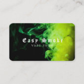 Carte de visite de boutique Vape Fumée verte (Devant)