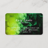 Carte de visite de boutique Vape Fumée verte (Dos)