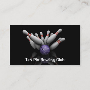 Carte de visite de bowling de Dix bornes