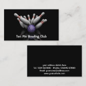 Carte de visite de bowling de Dix bornes (Devant / Derrière)