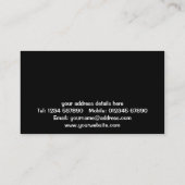 Carte de visite de bowling de Dix bornes (Dos)