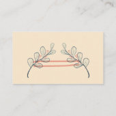 Carte de visite de branche botanique boho minimali (Dos)