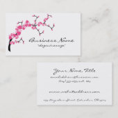 Carte de visite de branche d'arbre de fleurs de (Devant / Derrière)