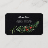 Carte de visite de branche de l'arbre rustique Yew (Devant)