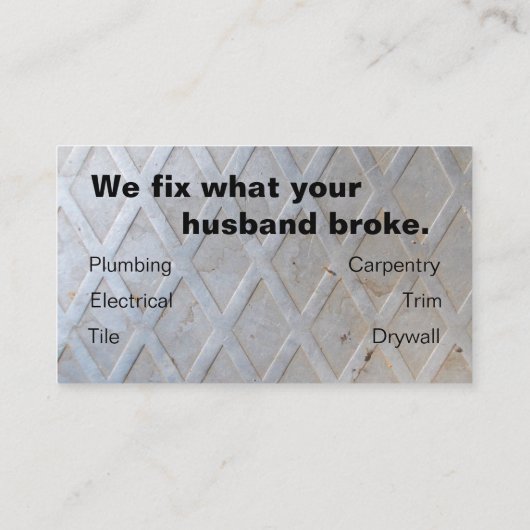 Carte de visite de bricoleur (Dos)