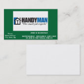 CARTE DE VISITE DE BRICOLEUR (Devant / Derrière)