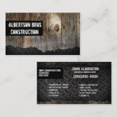 Carte de visite de bricoleur de construction (Devant / Derrière)
