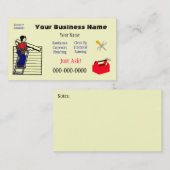 Carte de visite de bricoleur (ou ?) (Devant / Derrière)