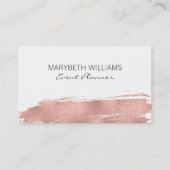 Carte de visite de broderie Rose moderne Gold (Devant)