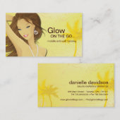 Carte de visite de bronzage de jet mobile (Devant / Derrière)