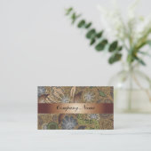 Carte de visite de bronze Paisley Abstrait (Debout devant)