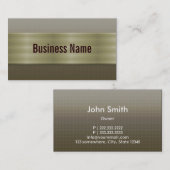 Carte de visite de bronze professionnel (Devant / Derrière)