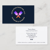 Carte de visite de brosses croisées de peintre de  (Devant / Derrière)