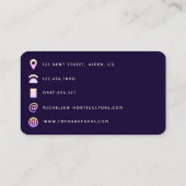 Carte de visite de brosses rose et or (Dos)