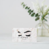 Carte de visite de Brows rose marbre (Debout devant)