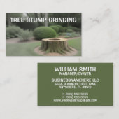 Carte de visite de broyage de souche d'arbre (Devant / Derrière)