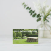 Carte de visite de broyage de souche d'arbre (Debout devant)