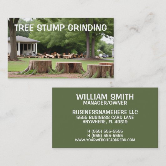 Carte de visite de broyage et de suppression de so (Devant / Derrière)