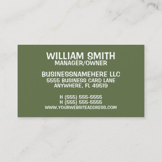 Carte de visite de broyage et de suppression de so (Dos)