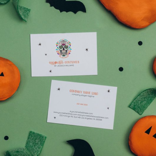 Carte de visite de brûlure du crâne de sucre flora