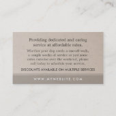 Carte de visite de brun de séance de marcheur et (Dos)