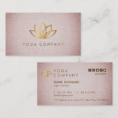 Carte de visite de brun d'instructeur de yoga de (Devant / Derrière)