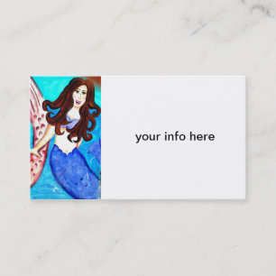 carte de visite de brunette mermaid